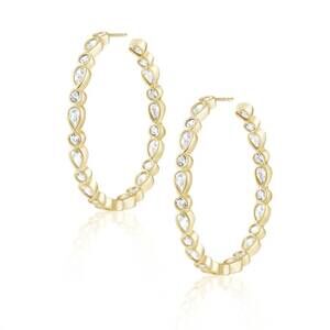 NEW SAHIRA women's cassidy hoops in gold